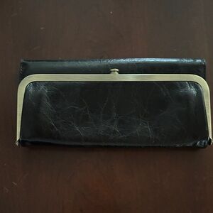 HOBO Black and Tan Leather Wallet